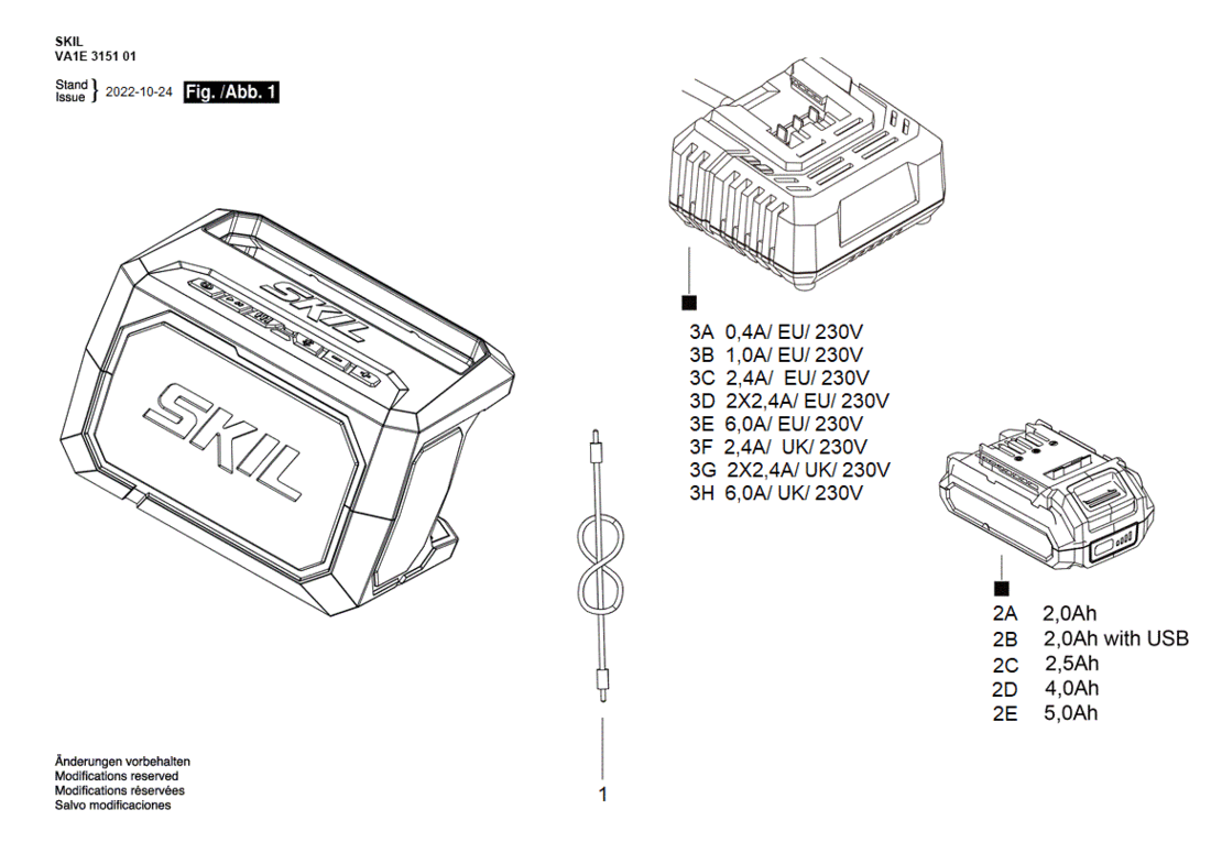 SKIL 3151 EU / 20 V Belaidė „Bluetooth“ garso kolonėlė
