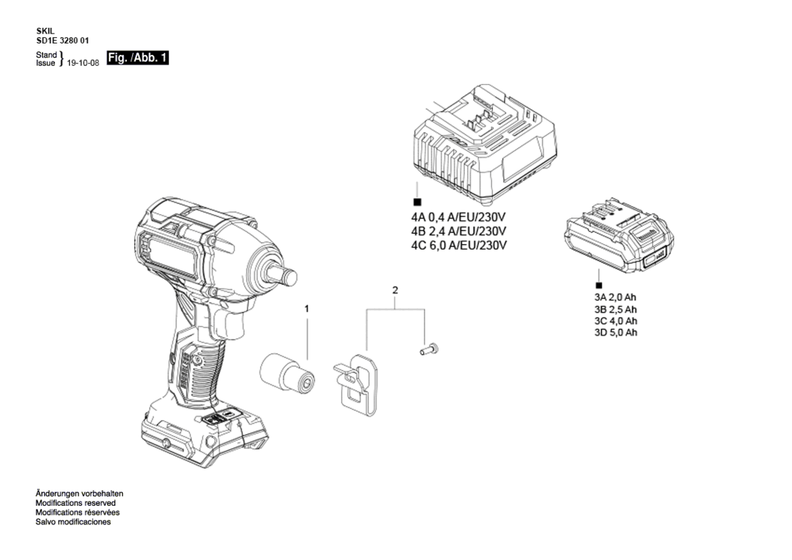 SKIL 3280 EU / 20 V “BRUSHLESS MOTOR” Borstelloze snoerloze slagmoersleutel