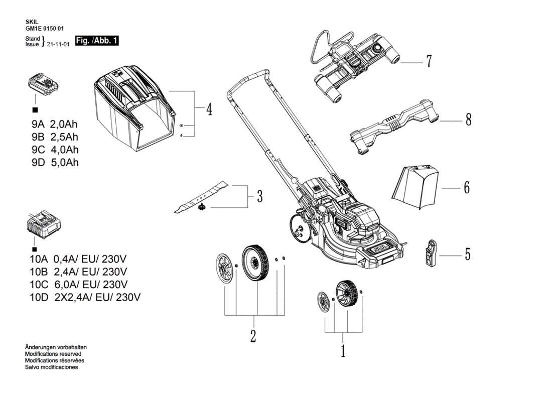 SKIL 0150 EU / 20V "BRUSHLESS MOTOR" Borstelloze snoerloze grasmaaier