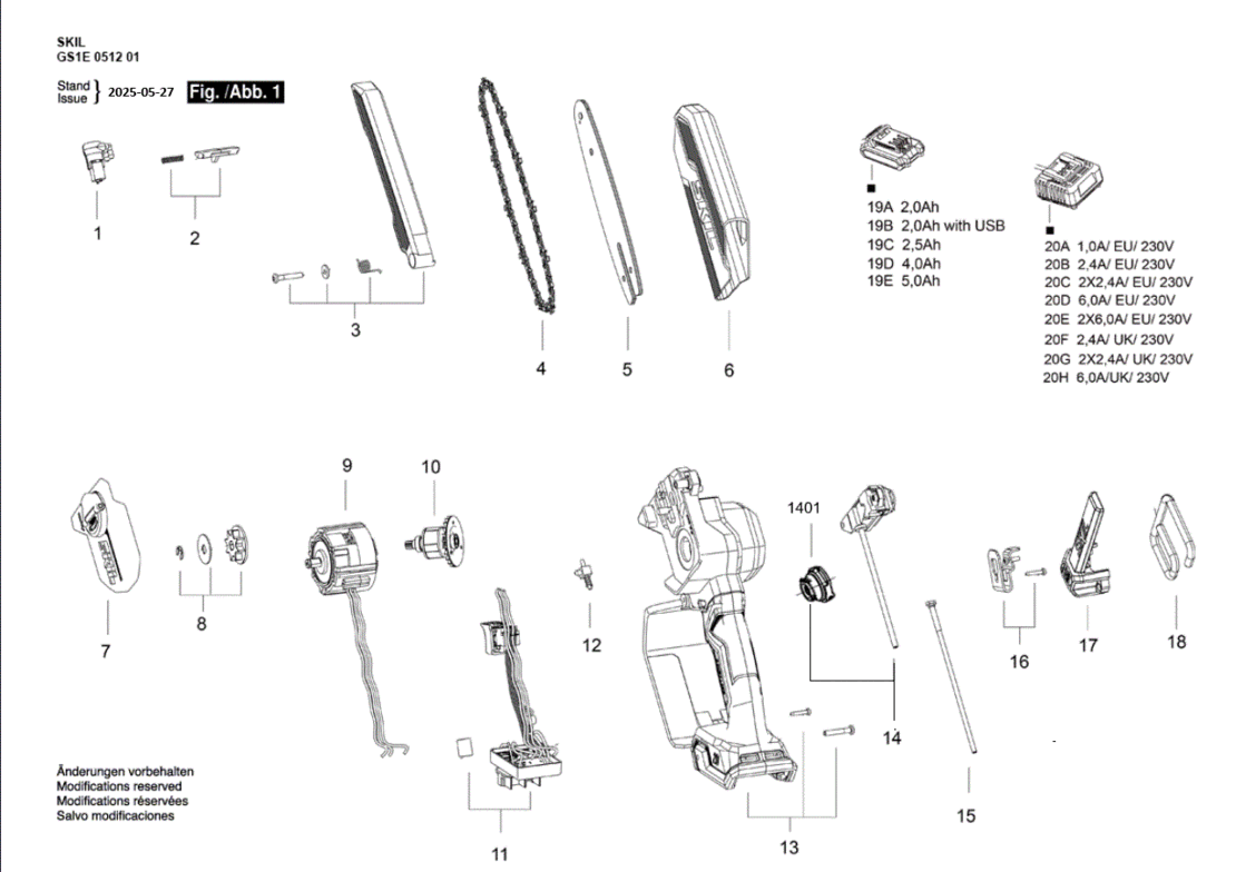 SKIL 0512 EU / 20V "BRUSHLESS MOTOR" Akku-Astsäge