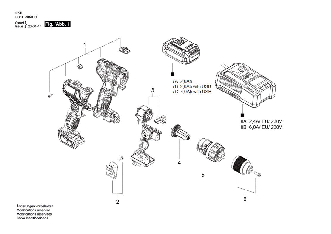 SKIL 2060 EU / 12 V "BRUSHLESS MOTOR" Oplaadbare boor-/schroefmachine zonder borstel