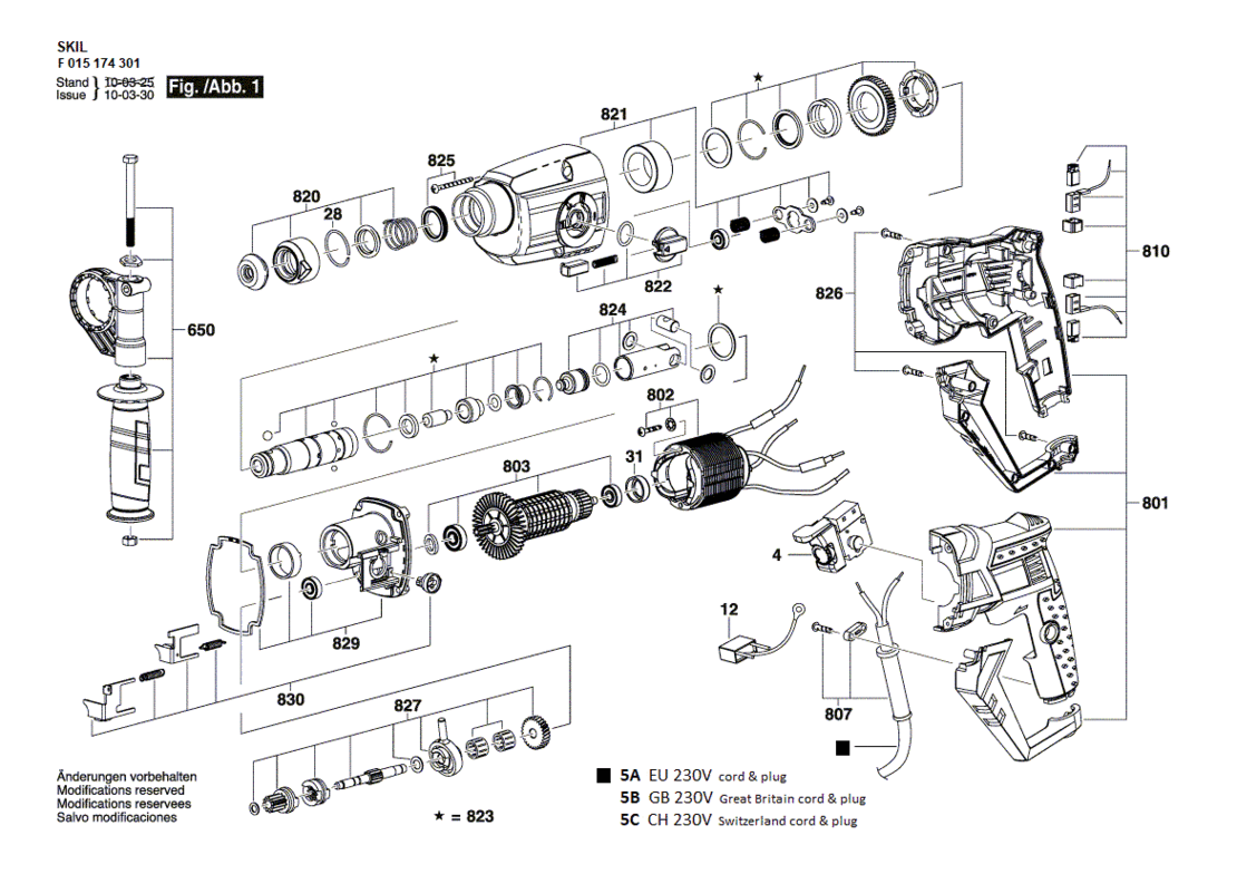 SKIL 1743 EU / 230 V BOORHAMER